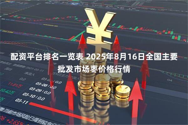 配资平台排名一览表 2025年8月16日全国主要批发市场枣价格行情