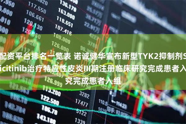 配资平台排名一览表 诺诚健华宣布新型TYK2抑制剂Soficitinib治疗特应性皮炎III期注册临床研究完成患者入组